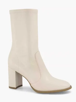 Beige Ankle Boot Heel