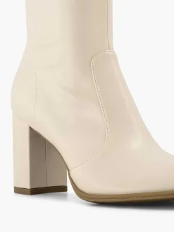 Beige Ankle Boot Heel