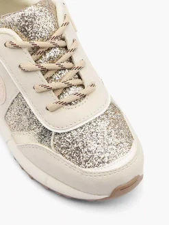 Beige Chunky Sneaker Glitter