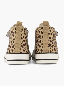 Beige High Canvas Sneaker