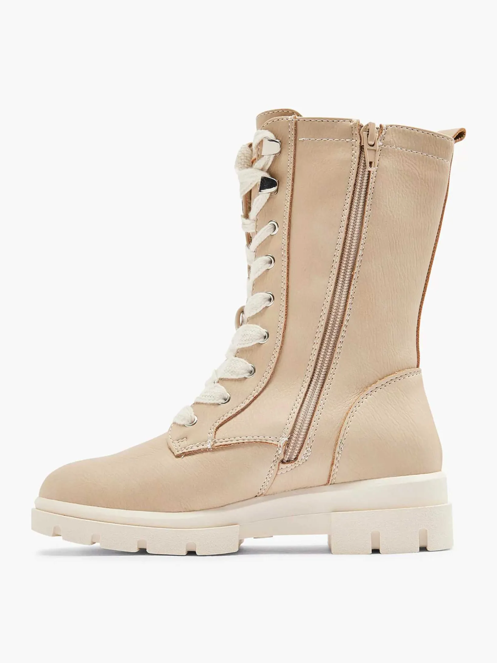 Beige High Lace Boot