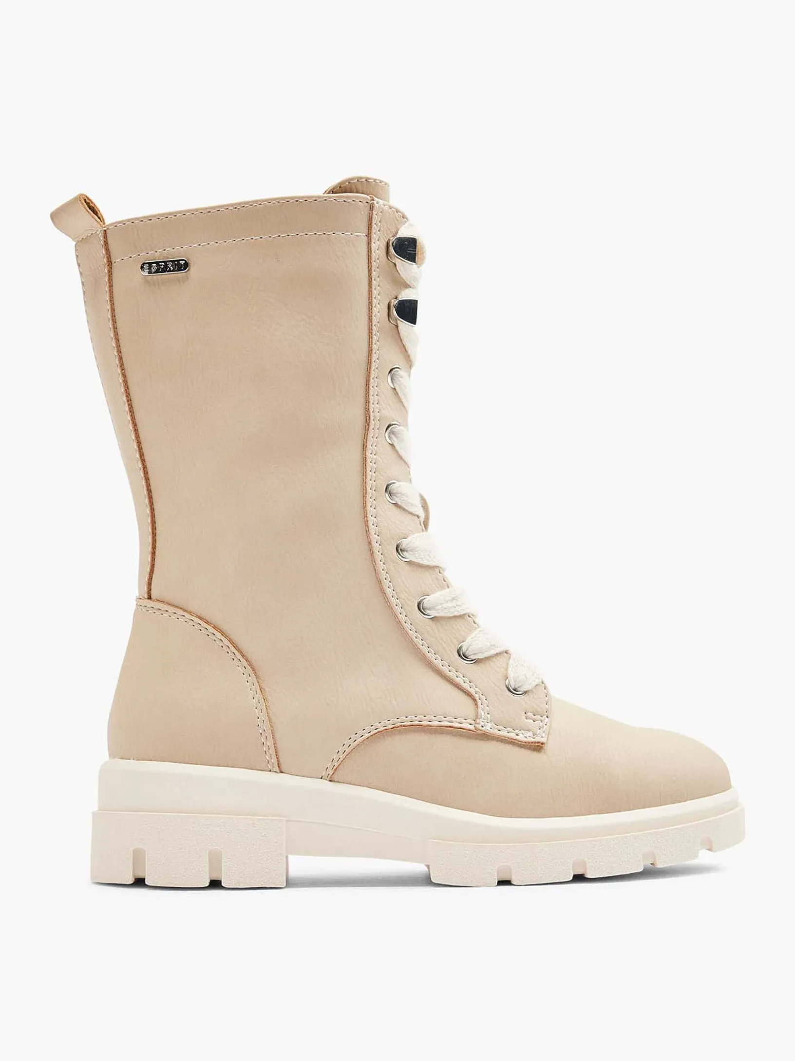 Beige High Lace Boot