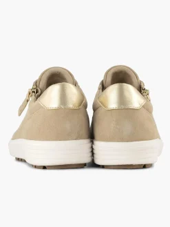 Beige Leather Comfort Sneaker