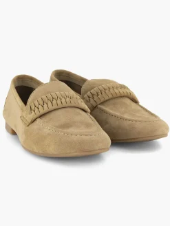 Beige Leather Loafer