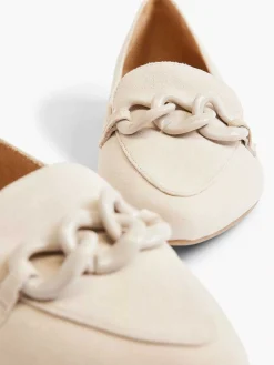 Beige Leather Loafer Decorative Necklace