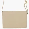 Beige Leather Shoulder Bag