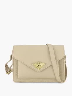 Beige Leather Shoulder Bag