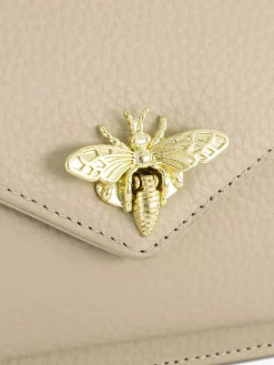 Beige Leather Shoulder Bag