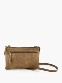 Beige Leather Shoulder Bag