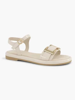 Beige Sandal Decorative Buckle
