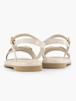 Beige Sandal Decorative Buckle