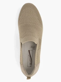 Beige Slip-On Comfort Sneaker Knitted
