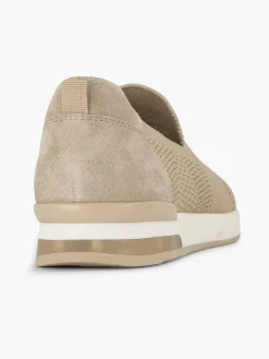 Beige Slip-On Comfort Sneaker Knitted