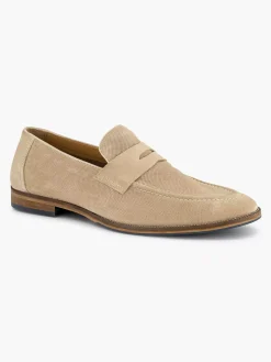 Beige Suede Slip-On