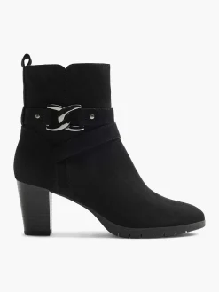 Black Ankle Boot Decorative Chain