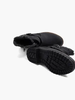 Black Ankle Boot Warmly Lined