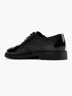 Black Chunky Lace-Up Shoe