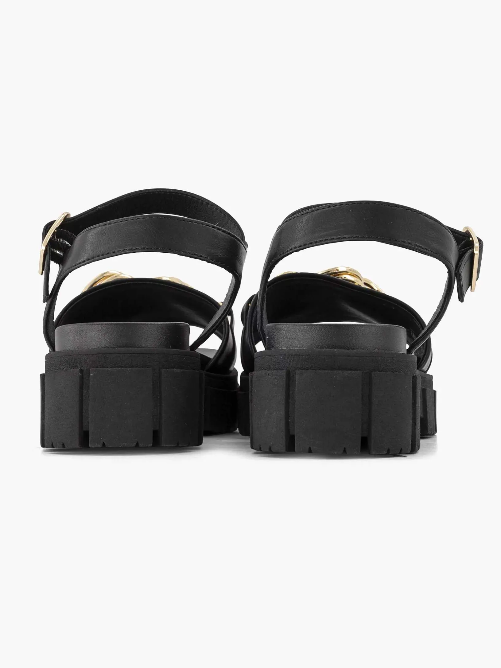 Black Chunky Sandal Jewelry Necklace