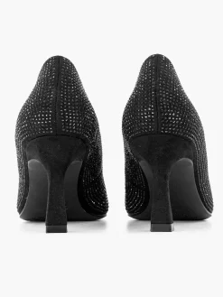 Black Glitter Pump Buckle