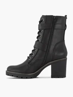 Black Lace Up Boot Heel