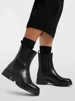 Black Leather Chelsea Boot