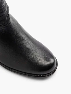 Black Leather Comfort Ankle Boot