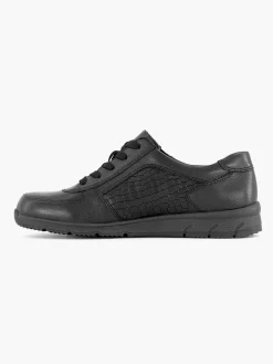 Black Leather Comfort Sneaker