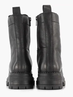 Black Leather Lace Boot