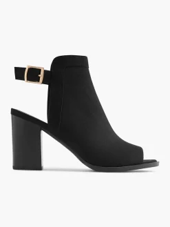 Black Peep Toe Sandalette