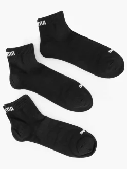 Black Puma Quarter Plain 3 Pack 43-46