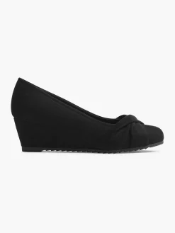 Black Pump Wedge Heel