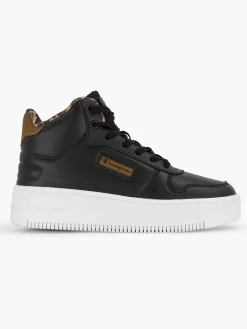 Black Rebound Platform Mid Animalier