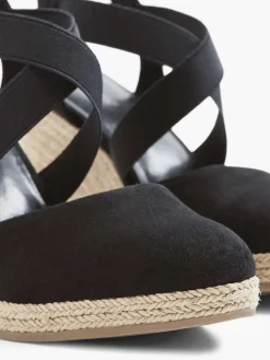Black Sandal Wedge Heel
