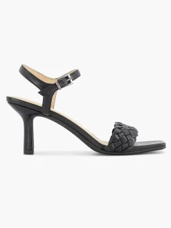 Black Sandalette Braided