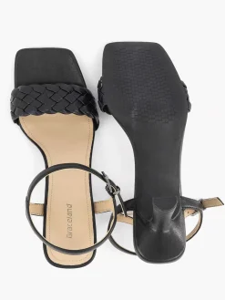 Black Sandalette Braided