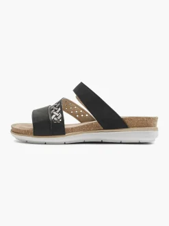 Black Slipper Buckle Closure