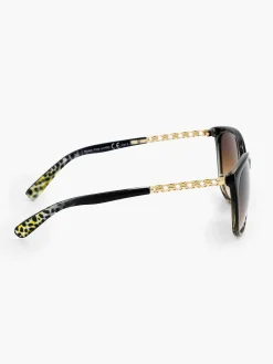 Black Sunglasses With Leopard Print