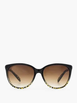 Black Sunglasses With Leopard Print