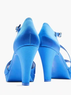 Blue Pump Satin