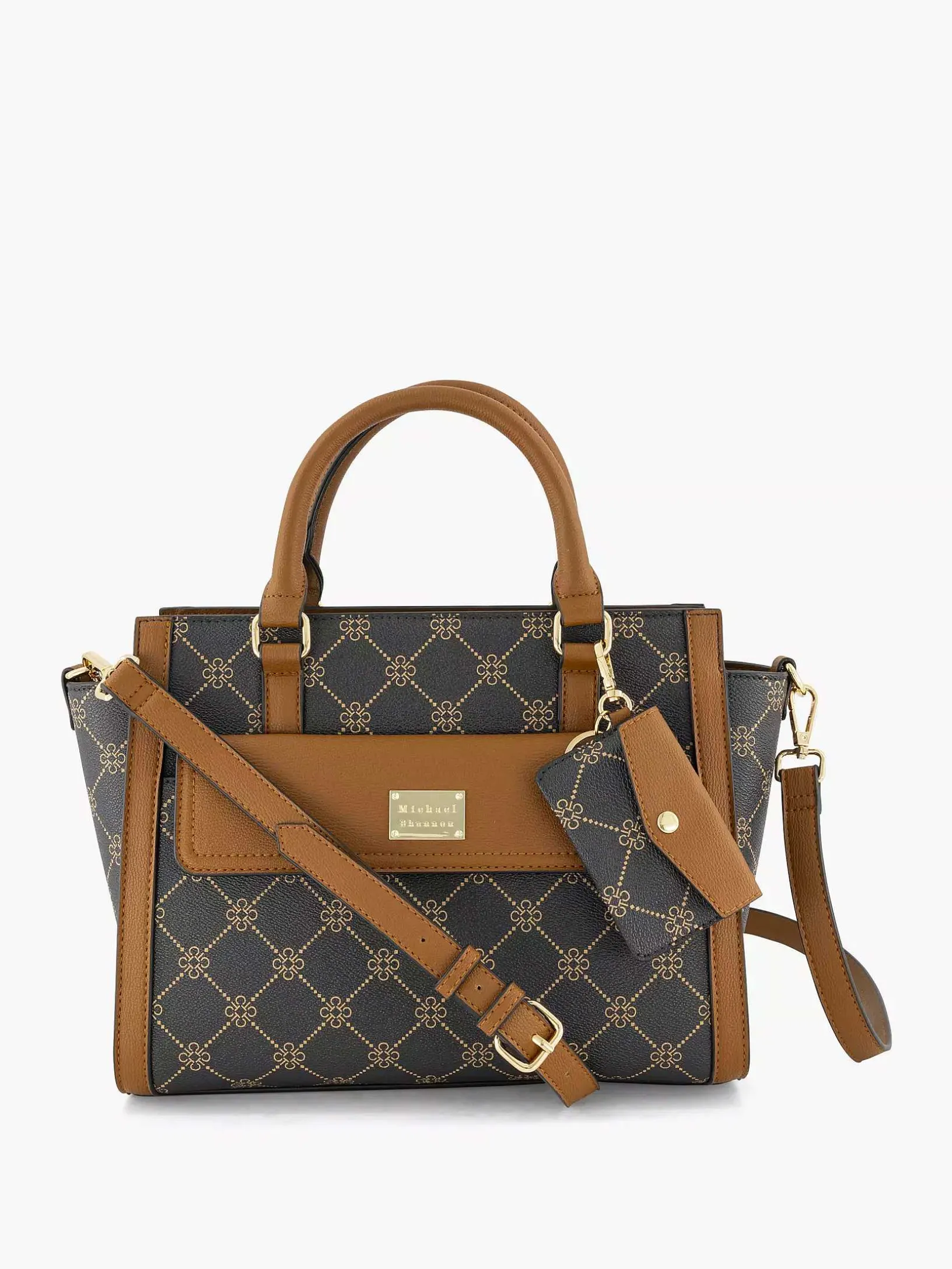 Brown Handbag Print