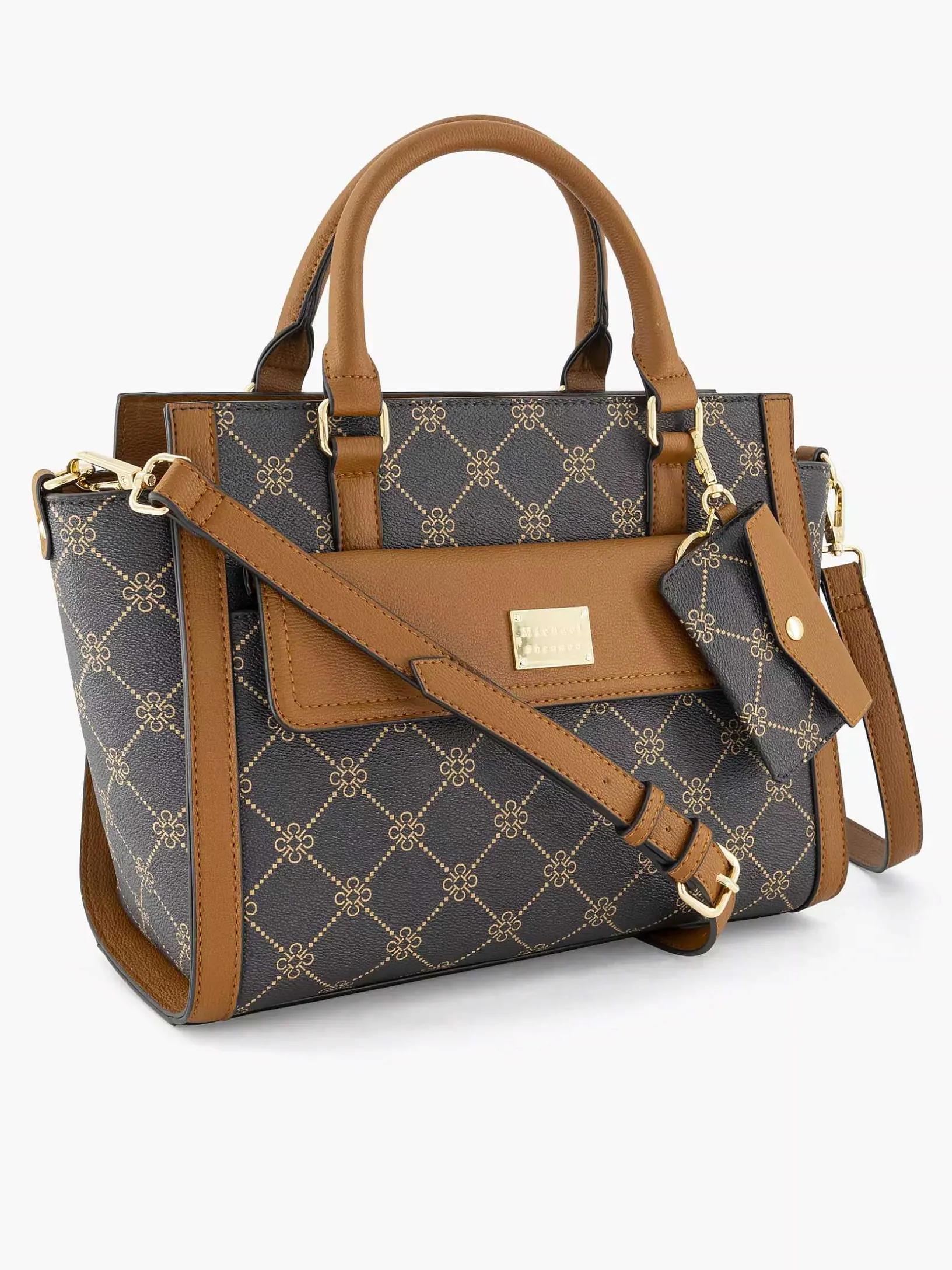 Brown Handbag Print