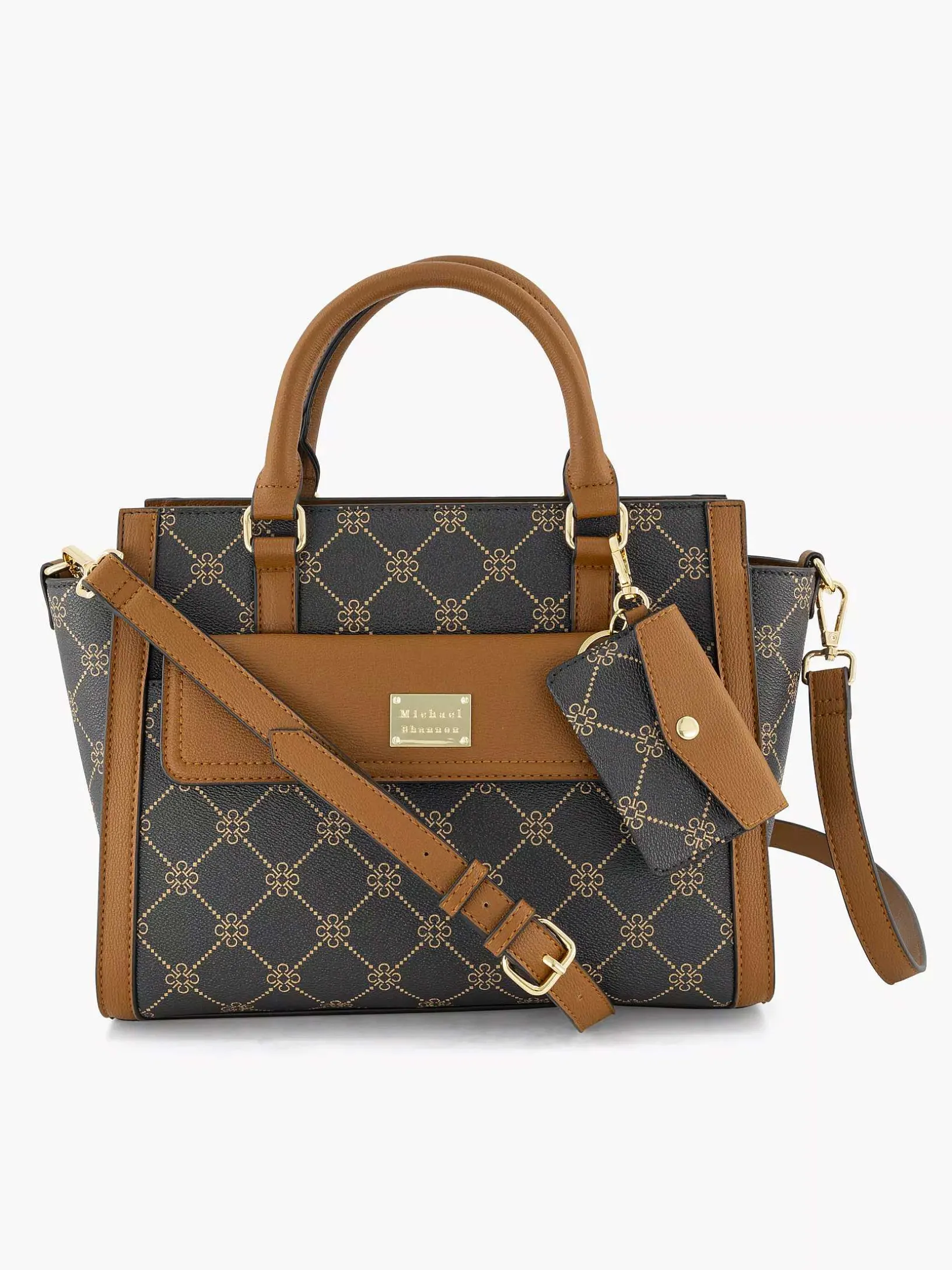 Brown Handbag Print