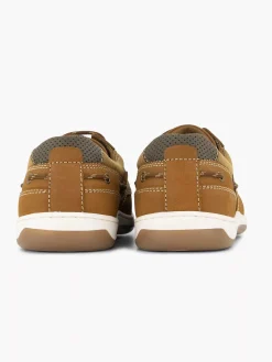 Brown Leather Lace-Up Shoe