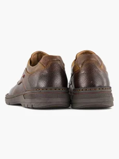 Brown Leather Lace-Up Shoe