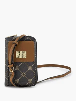 Brown Phone Bag Print