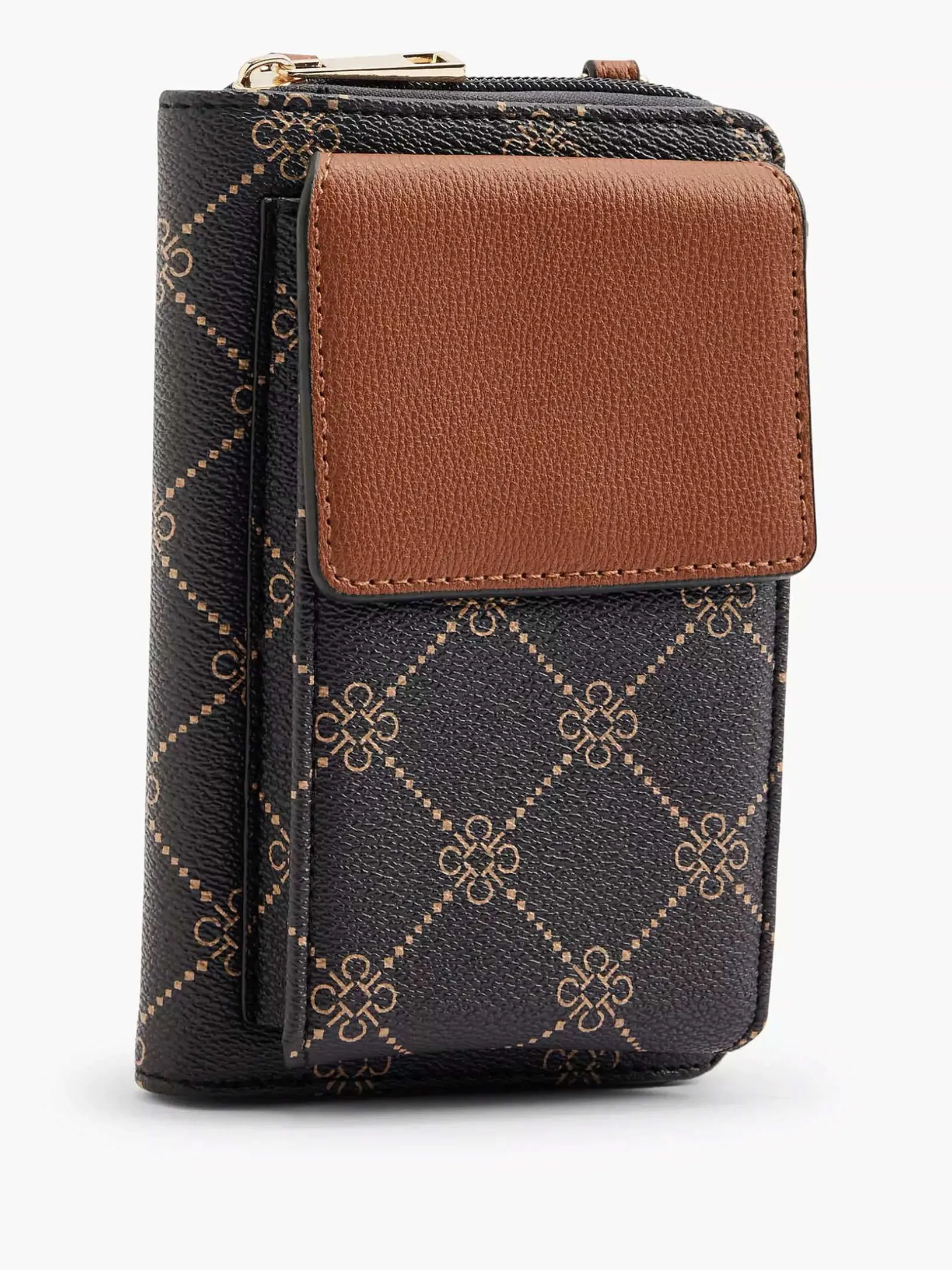 Brown Phone Bag Print