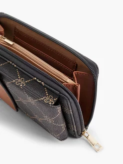 Brown Phone Bag Print