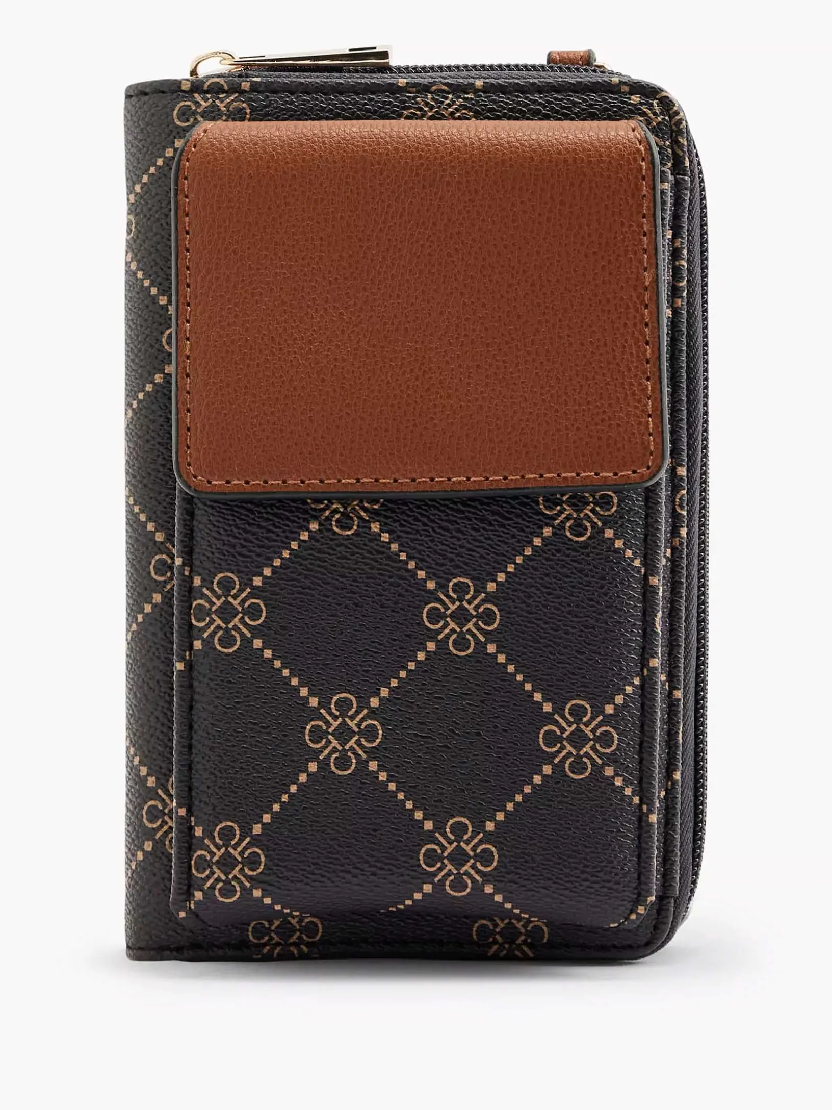 Brown Phone Bag Print