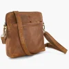 Cognac Leather Shoulder Bag