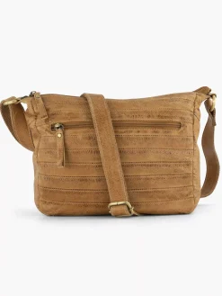 Cognac Leather Shoulder Bag